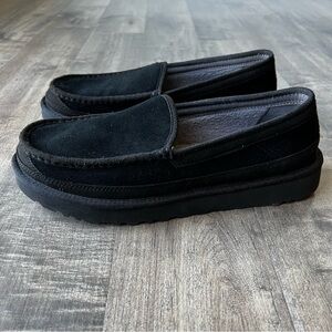 UGG Mens Dex Black Suede Slippers Shoes Size 11